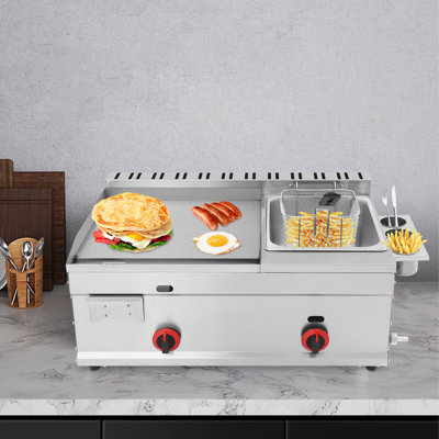 Commercial 6L Deep fryer with Grill Griddle