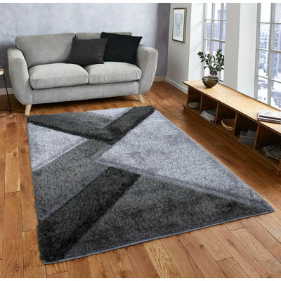 Hults Shaggy Silver/Grey Rug