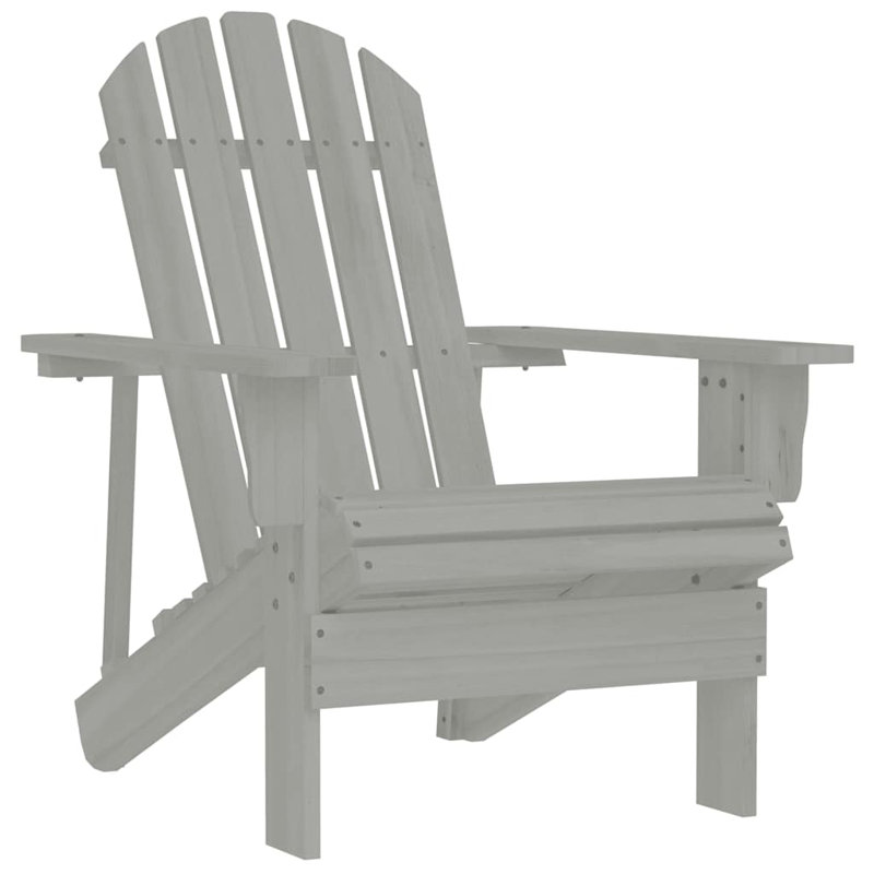 Solid Wood Adirondack Chair, Gray