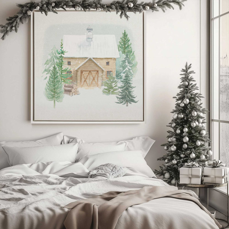 «Woodland Charm I», reproduction sur toile, H 12,75 po x l 12,75 po x P 1,75 po, Cadre flottant en chrome poli