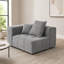 Chaise rembourrée en tissu de lin Kay-1810920759