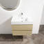 Meuble-lavabo mural 30 po avec lavabo en résine, 2 tiroirs à fermeture en douceur, ensemble KD-612513106-612513107