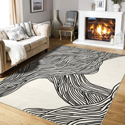 Jawairia Washable Abstract Indoor Rug