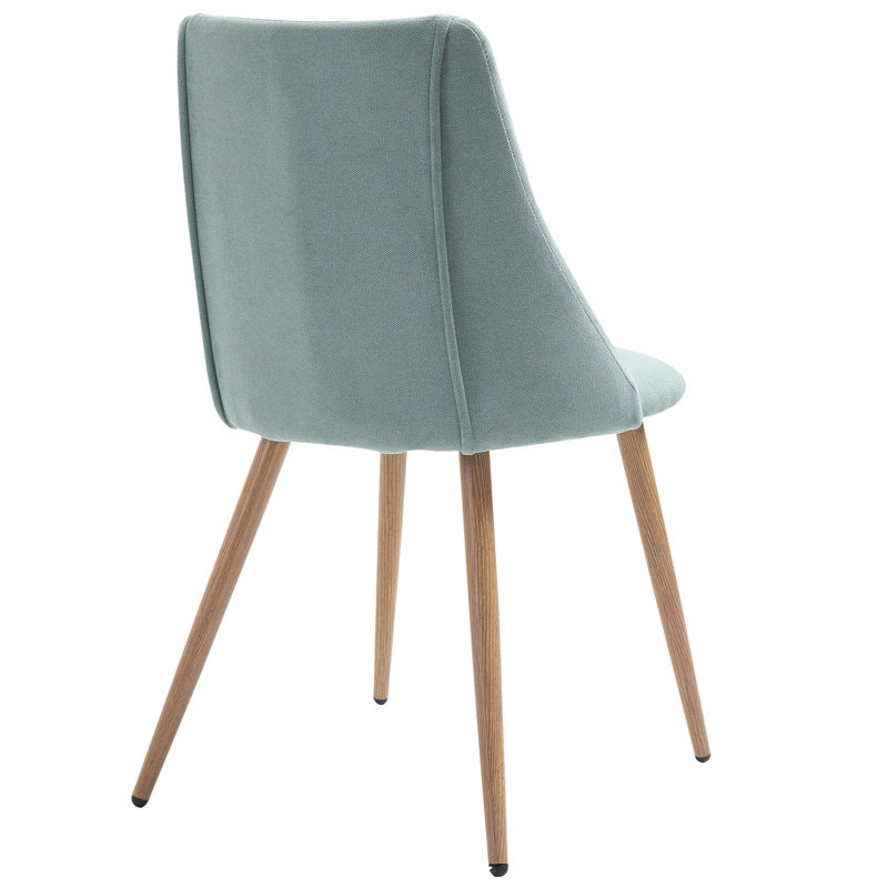 Abeale 43cm H Polyester Blend Upholstered Side Chair, Green