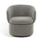 Fauteuil demi-tonneau pivotant en mélange de polyester de 29,9 po Janice-78734940