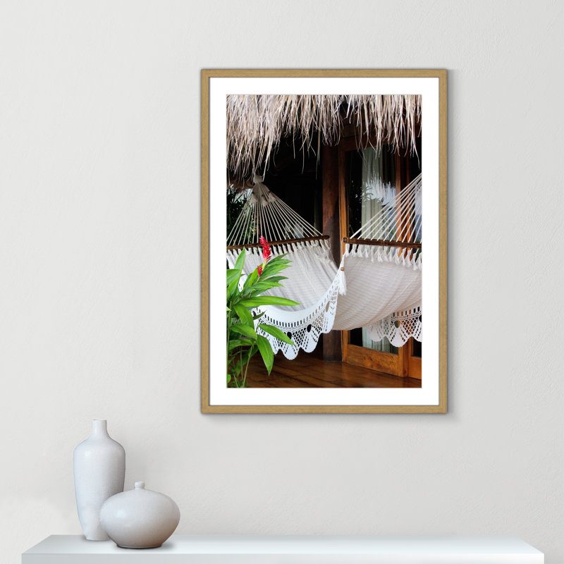 "Tropical Serenity" encadré sur papier par Mike Ragan pour Casa, reproduction d'art, H 35,5 po x l 25,5 po x P 0,75 po