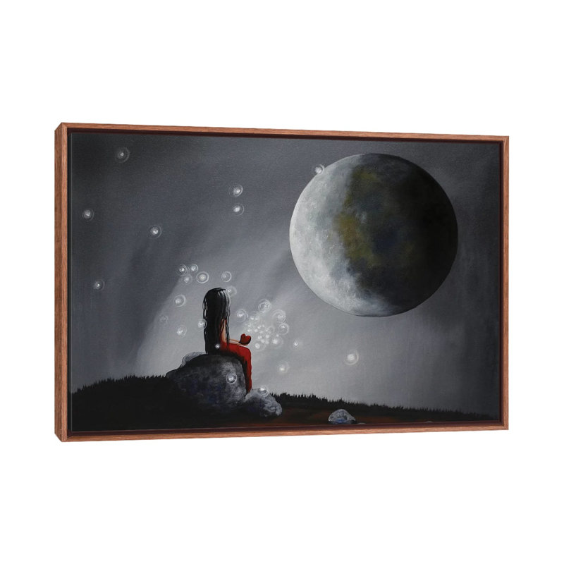 A Time To Dream by Moonlight Art Parlour - Painting on Canvas, 66.04 cm H x 45.72 cm W, Classic Brown Wood Framed