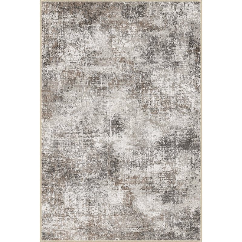 Performance Machine Washable Area Rugs, Rectangle 6' x 9', Gray