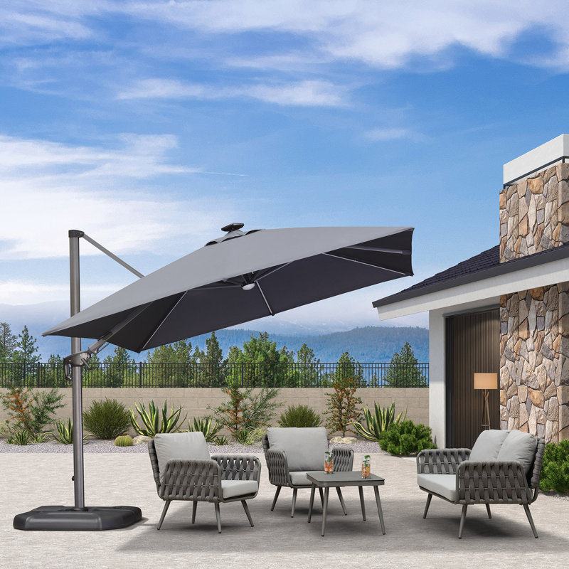 304cm Cantilever Parasol, Grey