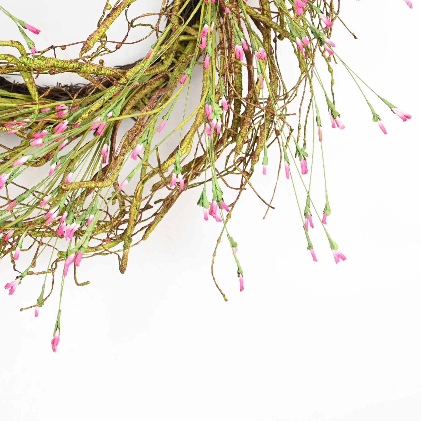 26" Wildflower Spring Front Door Wreath, Pink