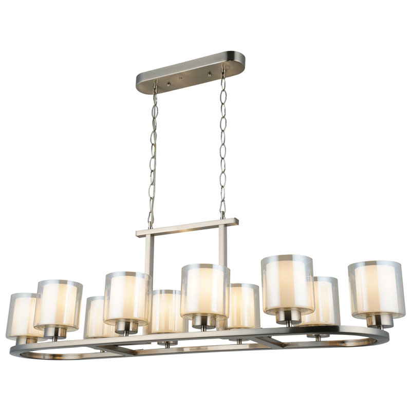 Milianna 10 - Light Satin Chandelier Pendant