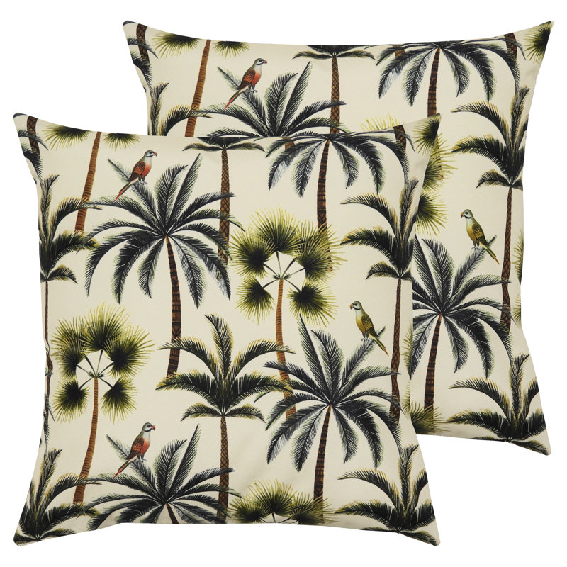 Indoor / Outdoor Floral Rectangular Lumbar Cushion, Forest