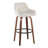 Daniella 30" Contemporary Fixed-Height Barstool With Swivel In Walnut Wood And  Fabric With Round Metal Footrest By Lumisource - Set Of 2-352148499