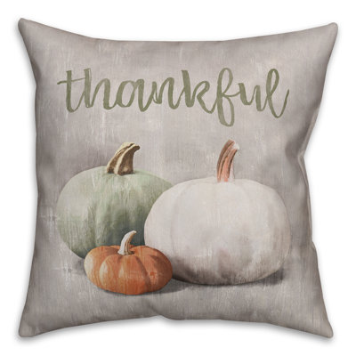 Thankful Pumpkins Throw Pillow