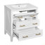 Ensemble de meuble-lavabo simple 60 po avec 3 tiroirs, ensemble de meuble-lavabo autoportant 60 po avec cadre en bois massif-117193790-117193791