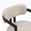 Ensemble de 2 chaises de salle à manger rembourrées en tissu avec structure en métal noir, capacité de poids de 265 lb-1037855373