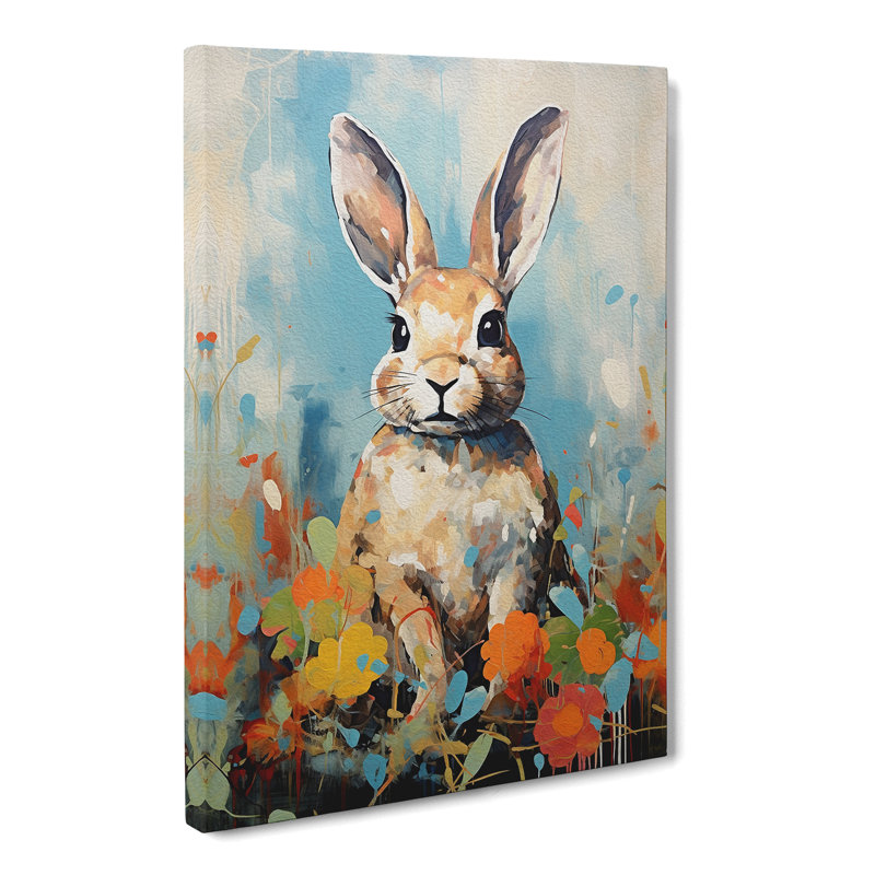 Rabbit Expressionism No.2 - Wrapped Canvas, 50cm H x 35cm W x 3cm D