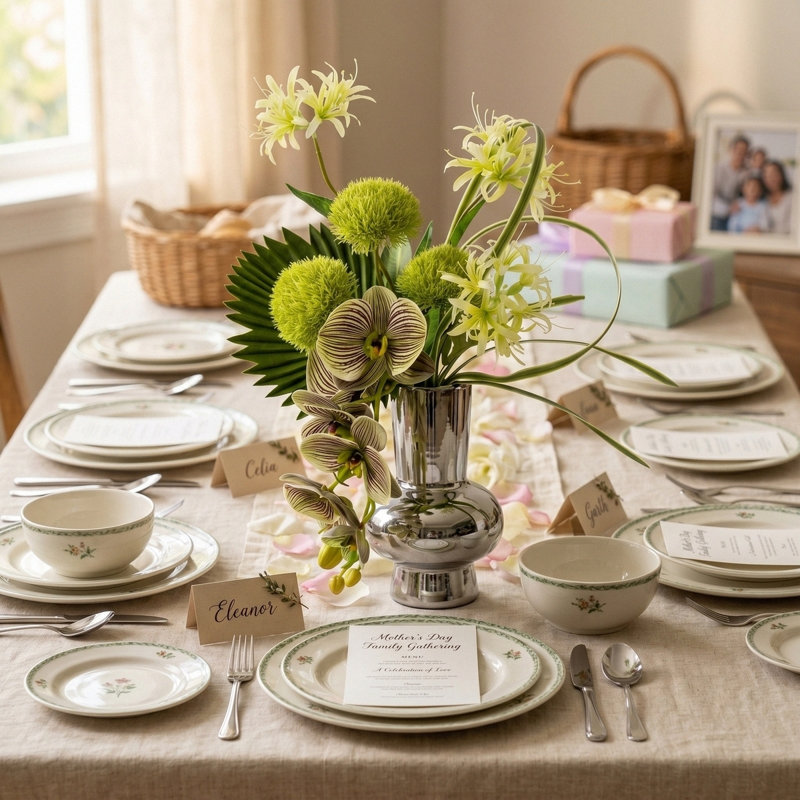 Fleurs artificielles avec vase, Argent