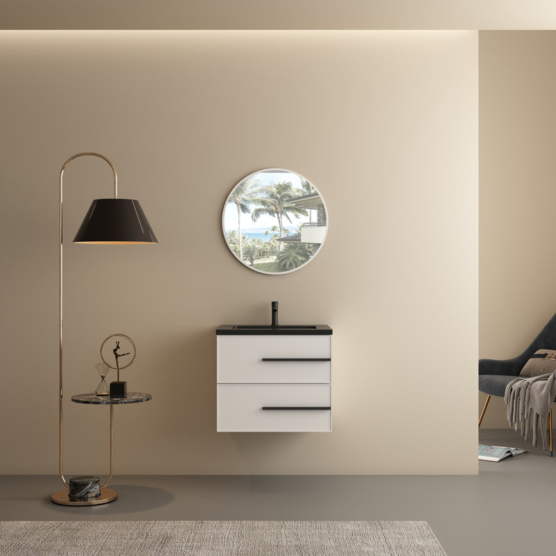 23.6'' Single Bathroom Vanity with Resin Top