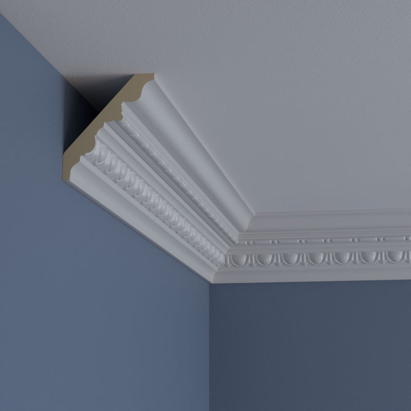 Stockport Primed Polyurethane Traditional Crown Moulding
