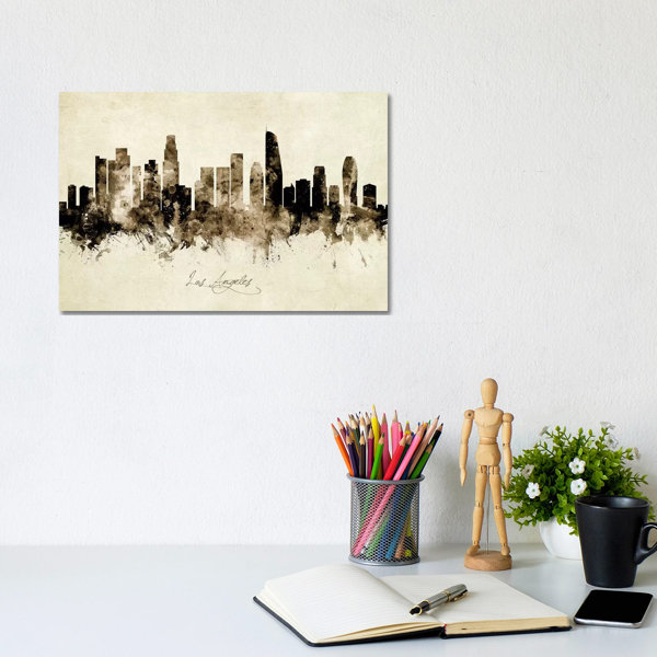 Bless international Los Angeles California Skyline On Canvas by Michael ...