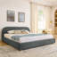 Structure de lit tapissier de style minimaliste moderne - Tissu de fil circulaire-1302721012-1302721013