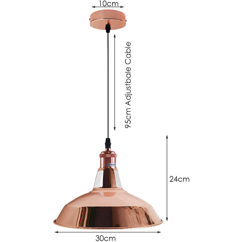 1 - Light Rose Gold Geometric Pendant