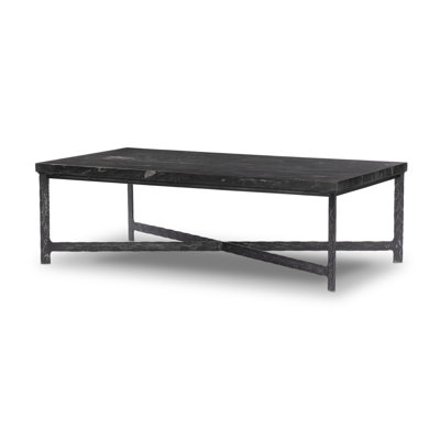 HAMMERED IRON Marble Coffee Table