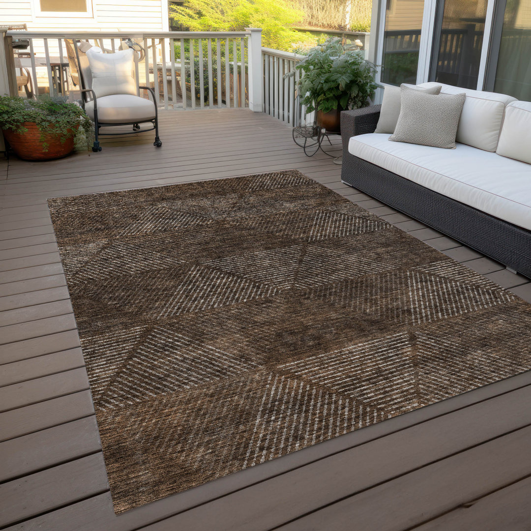 Malchow Washable Geometric Indoor / Outdoor Rug Langley Street® Rug 