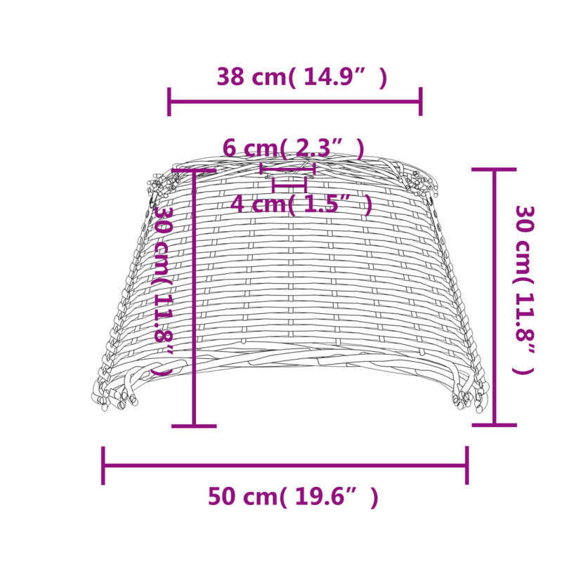 Chira Pendant Shade, White, 30cm H x 50cm W x 50cm D