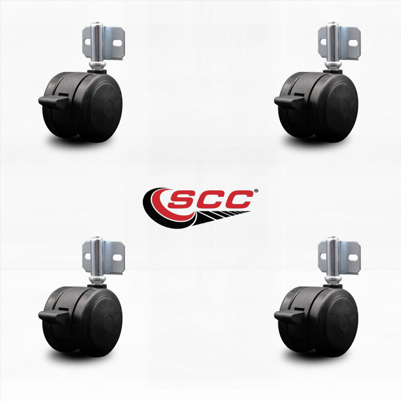 Wheel Caster with Brake Side Mount
