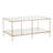 Harvey-John 42" Glass And Metal Coffee Table-1819180776