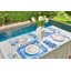 Jardin Embroidered Linen Scalloped Stripe Napkins-2032981009
