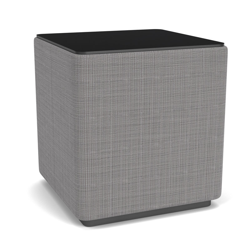 Table de salon avec plateau en stratifié Darsey, 20", Nuit noire, Gris anthracite; gris chambray