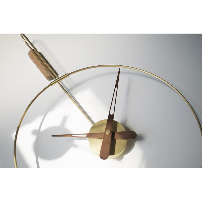 Metal Analog Wall Clock, Polished