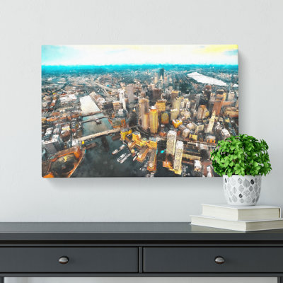 Boston Massachusetts Painting - Wrapped Canvas