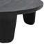 Table basse ronde en bois Mindi de 50 po Finnley, noir