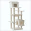 Arbre à chat multi-niveaux avec maison de chat unique, hamac, poteaux à griffer - tour de chat en peluche pour chats d'intérieur, idéal pour plusieurs chats
