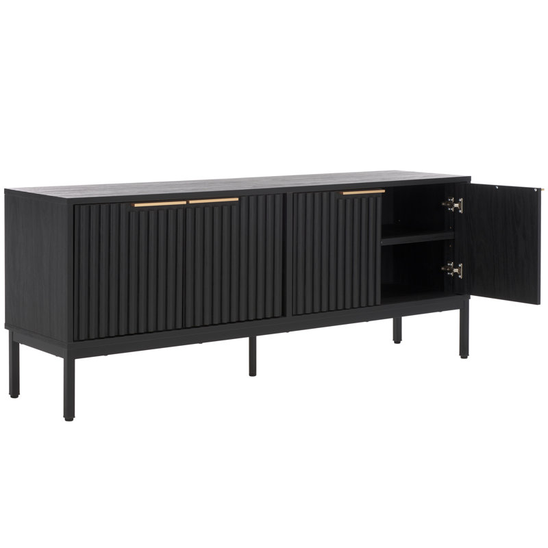 Storage TV Stand, Black