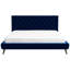 Luxueux lit plateforme en velours Dillon avec un design exquis et une fabrication robuste, parfait pour une ambiance de chambre à coucher glamour.