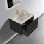 Meuble-lavabo flottant 24 po en chêne brossé rayé avec lavabo en céramique blanc, meuble-lavabo une pièce sans évier, pré-assemblé-621275707