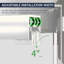 Double porte de douche coulissante, porte coulissante semi-sans cadre pour salle de bain avec verre trempé de 1/4 po (6 mm) pour douche à l'italienne-120558940