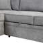 Canapé-lit en L avec repose-pieds 84,75 po 2-en-1 avec repose-pieds et rangement - Canapé coulissant peu encombrant pour le salon, la chambre à coucher et le petit appartement en gris-546973566