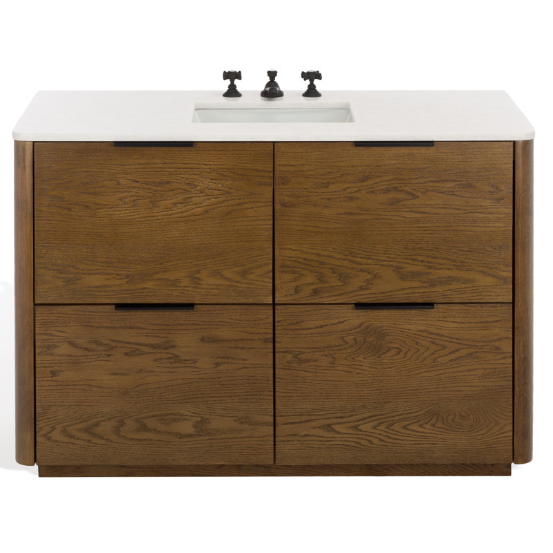 Meuble-lavabo simple 48 po Tahani, Chêne moyen