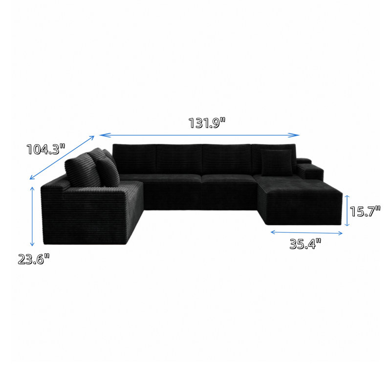 131.9-inch Modular Sectional Sofa