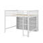 Full Size Loft Bed With Open Storage Shelves-58678545