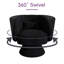 Fauteuil demi-tonneau pivotant rembourré (ensemble de 2)-144206017