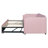 Twin Size Velvet Upholstered Daybed With Pop Up Trundle, Pink-1060409709
