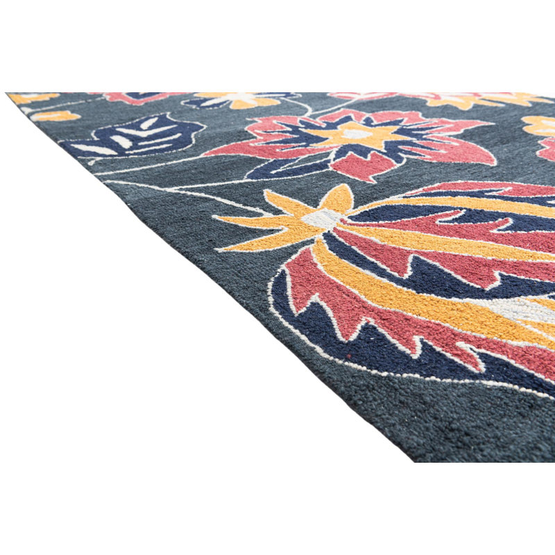 Tapis bleu marine Oharare