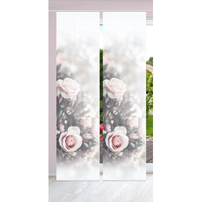 Semi Sheer Sliding Panel Pair